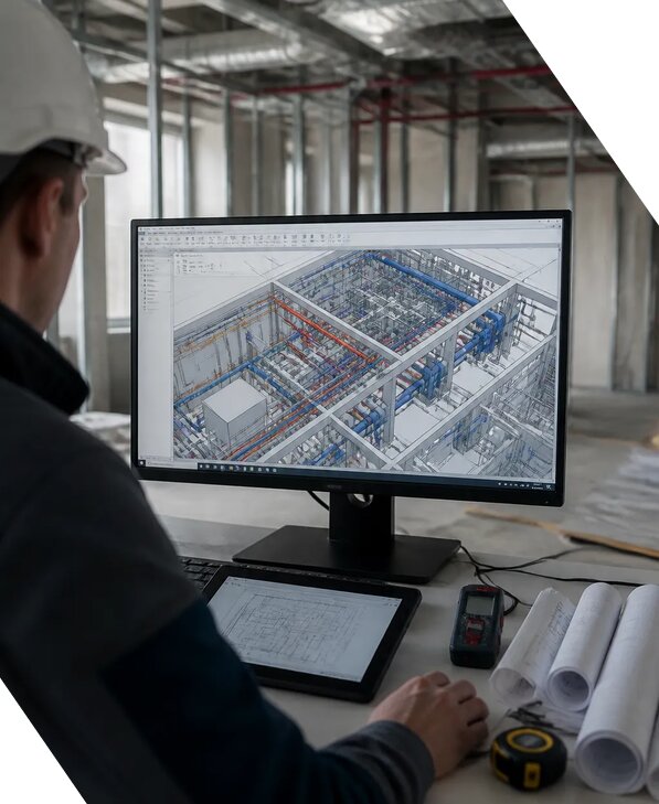 Создание BIM модели инженерных сетей для объектов в Волжском